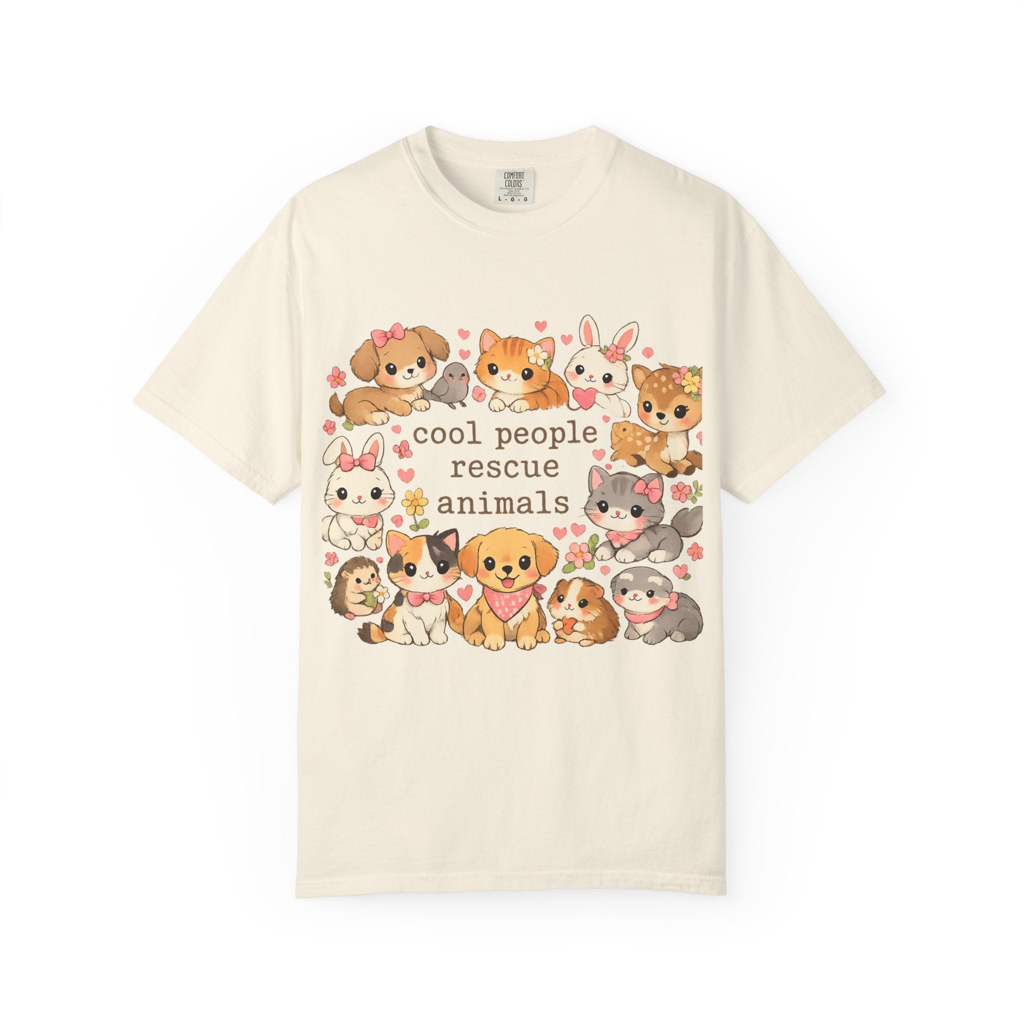Rescue Animals T-Shirt — "Cool People Rescue Animals" Cute Pet Rescue Tee