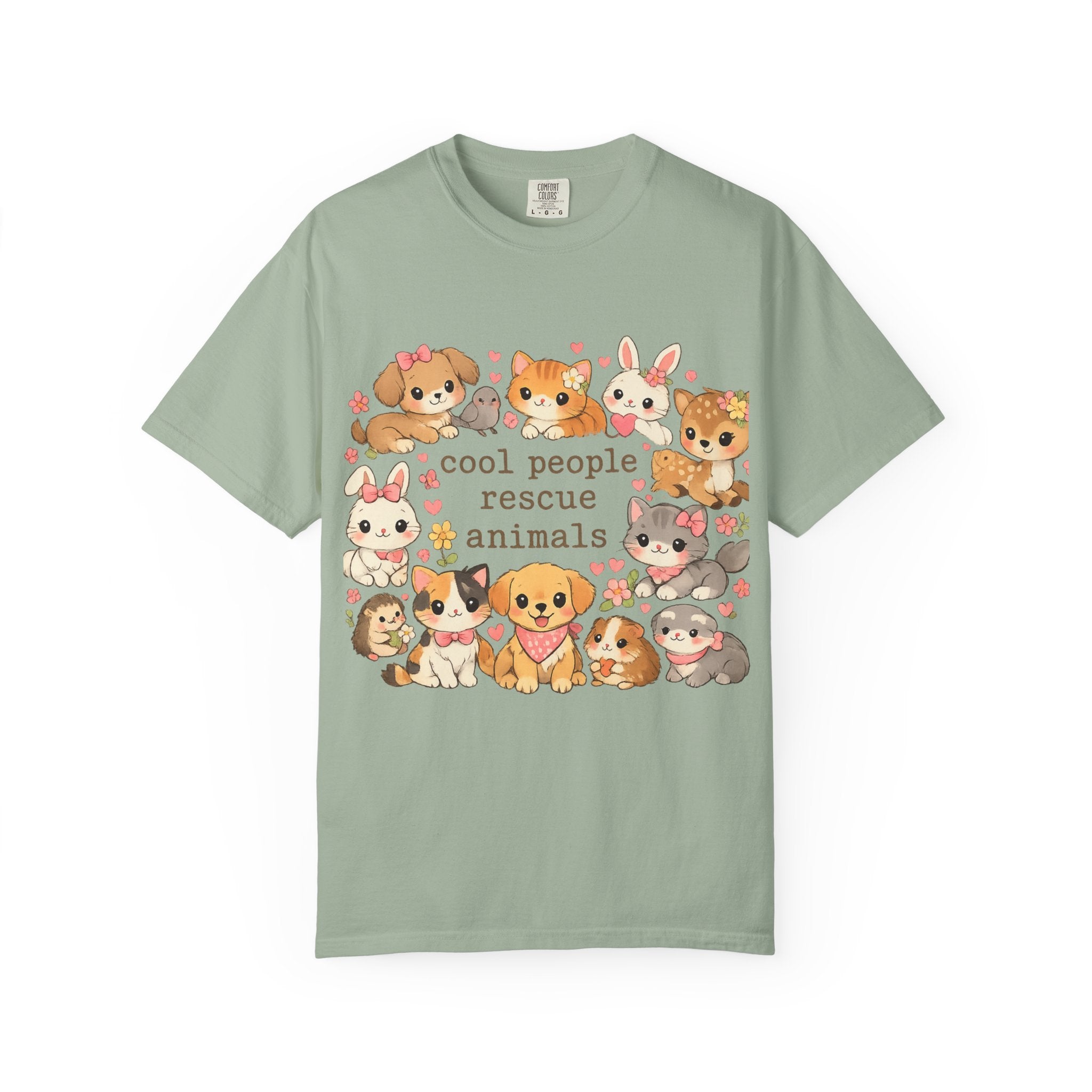 Rescue Animals T-Shirt — "Cool People Rescue Animals" Cute Pet Rescue Tee