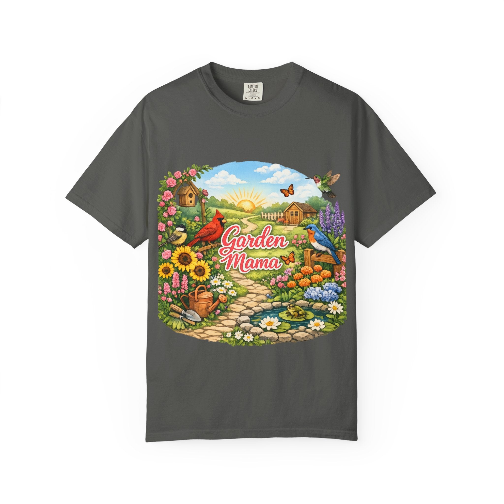 Garden Mama T-Shirt — Floral Cottage Garden Tee for Moms & Gardeners