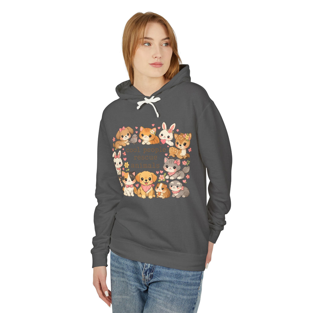 Rescue Animals Hoodie — "Cool People Rescue Animals" Cute Pet Rescue Pullover