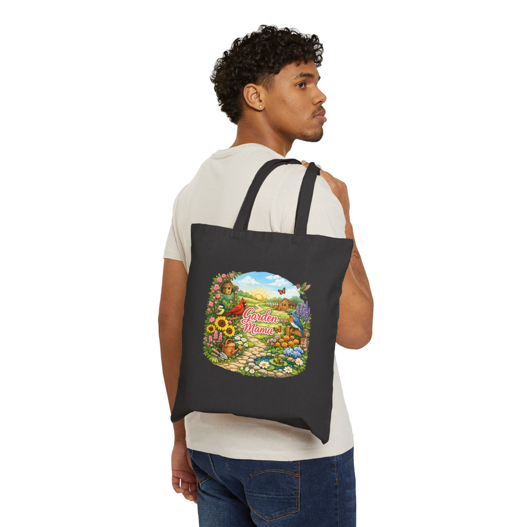 Garden Mama Cotton Tote Bag — Floral Gardening Market Bag
