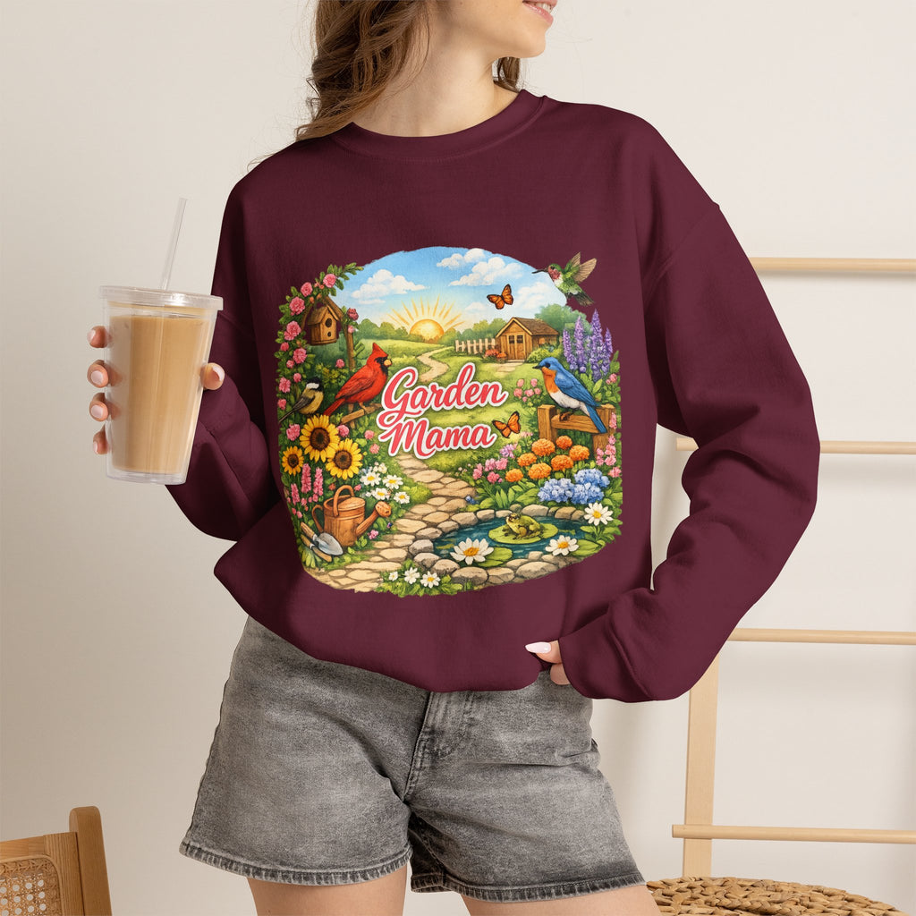 Garden Mama Crewneck Sweatshirt — Floral Cottagecore Gardening Gift