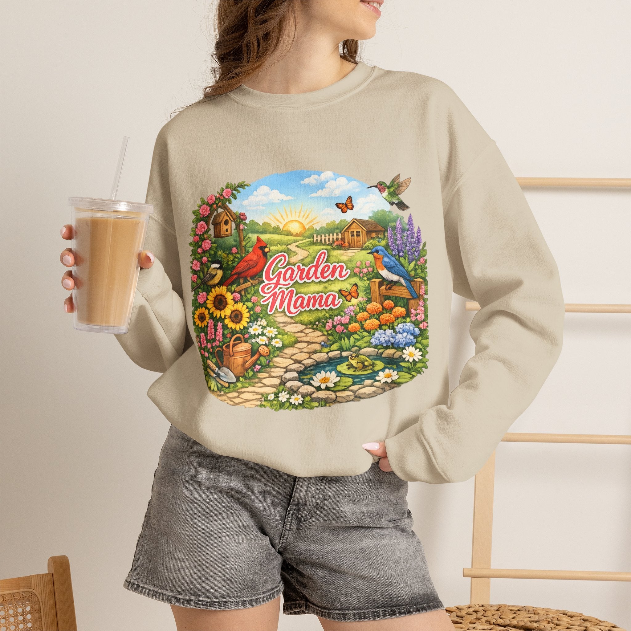Garden Mama Crewneck Sweatshirt — Floral Cottagecore Gardening Gift