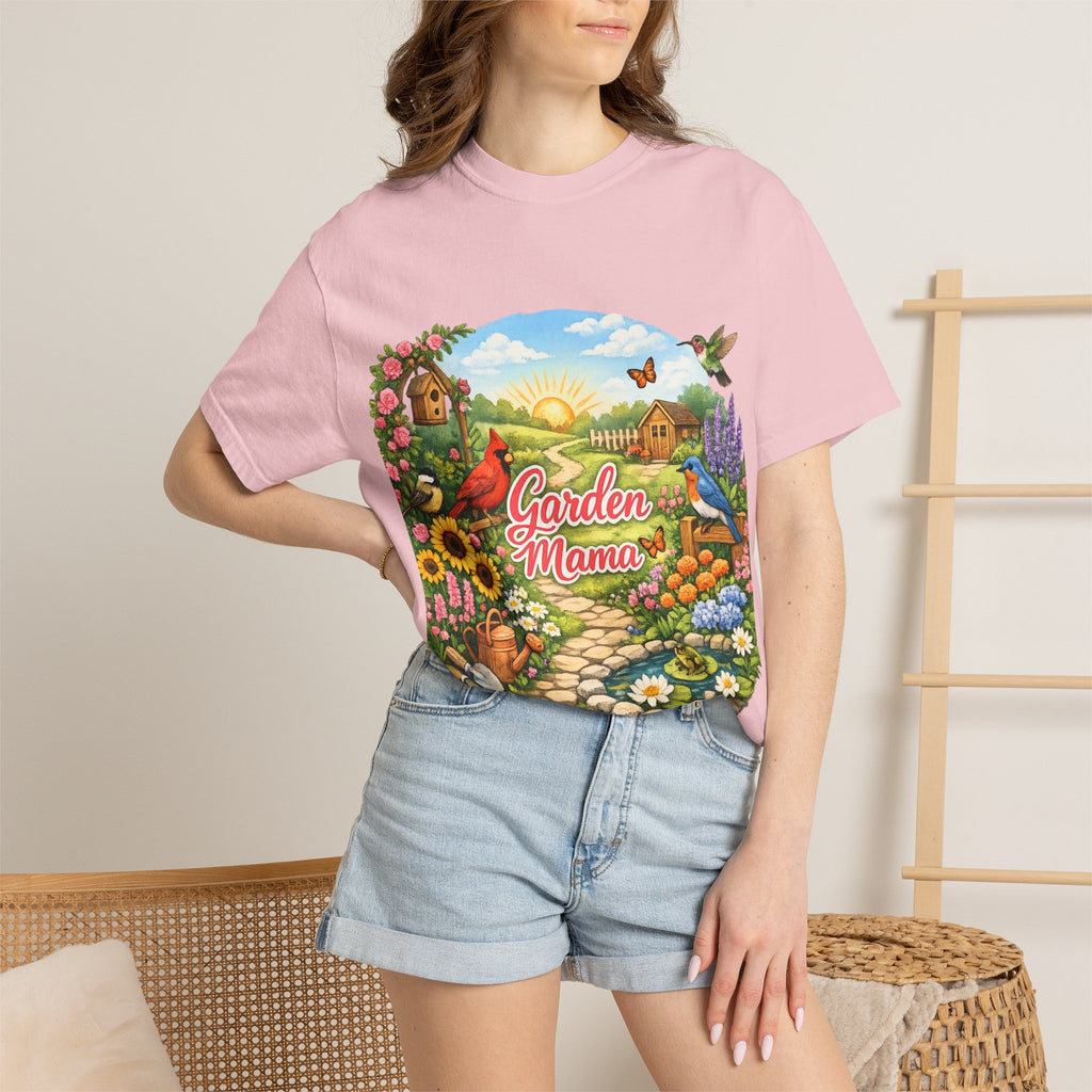 Garden Mama T-Shirt — Floral Cottage Garden Tee for Moms & Gardeners