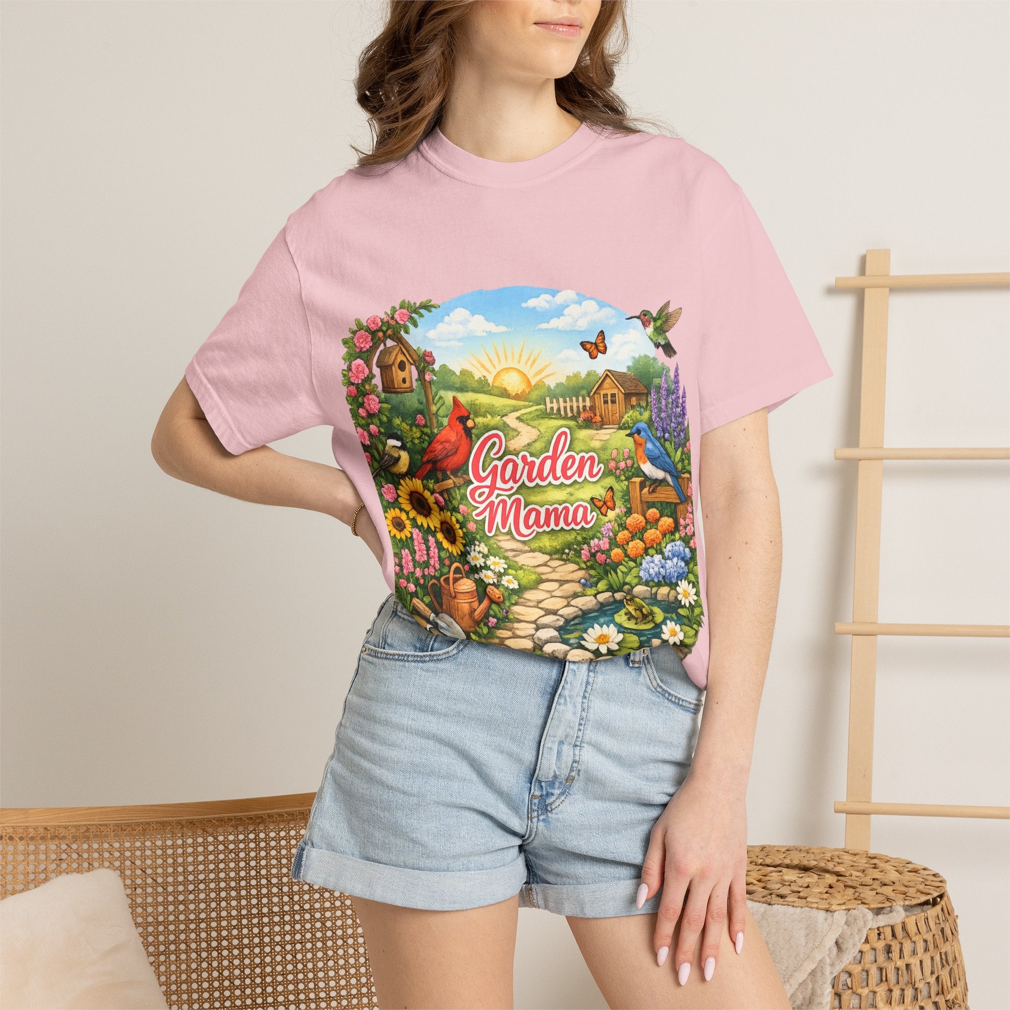 Garden Mama T-Shirt — Floral Cottage Garden Tee for Moms & Gardeners
