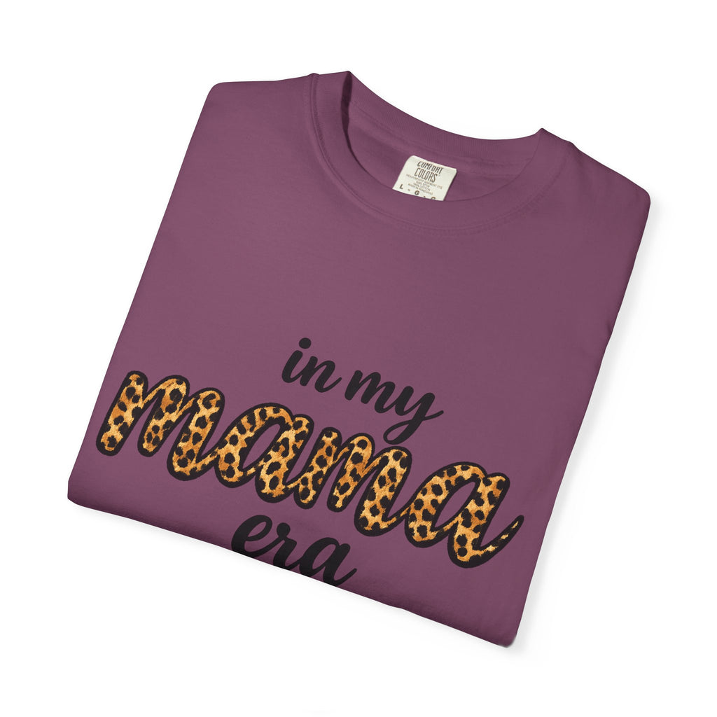 Mama Era Leopard Print T‑Shirt — "in my mama era" Casual Mom Tee