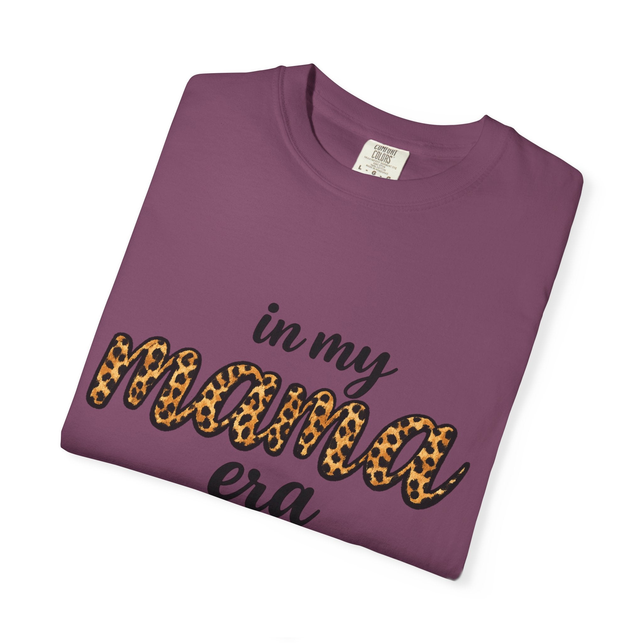 Mama Era Leopard Print T‑Shirt — "in my mama era" Casual Mom Tee
