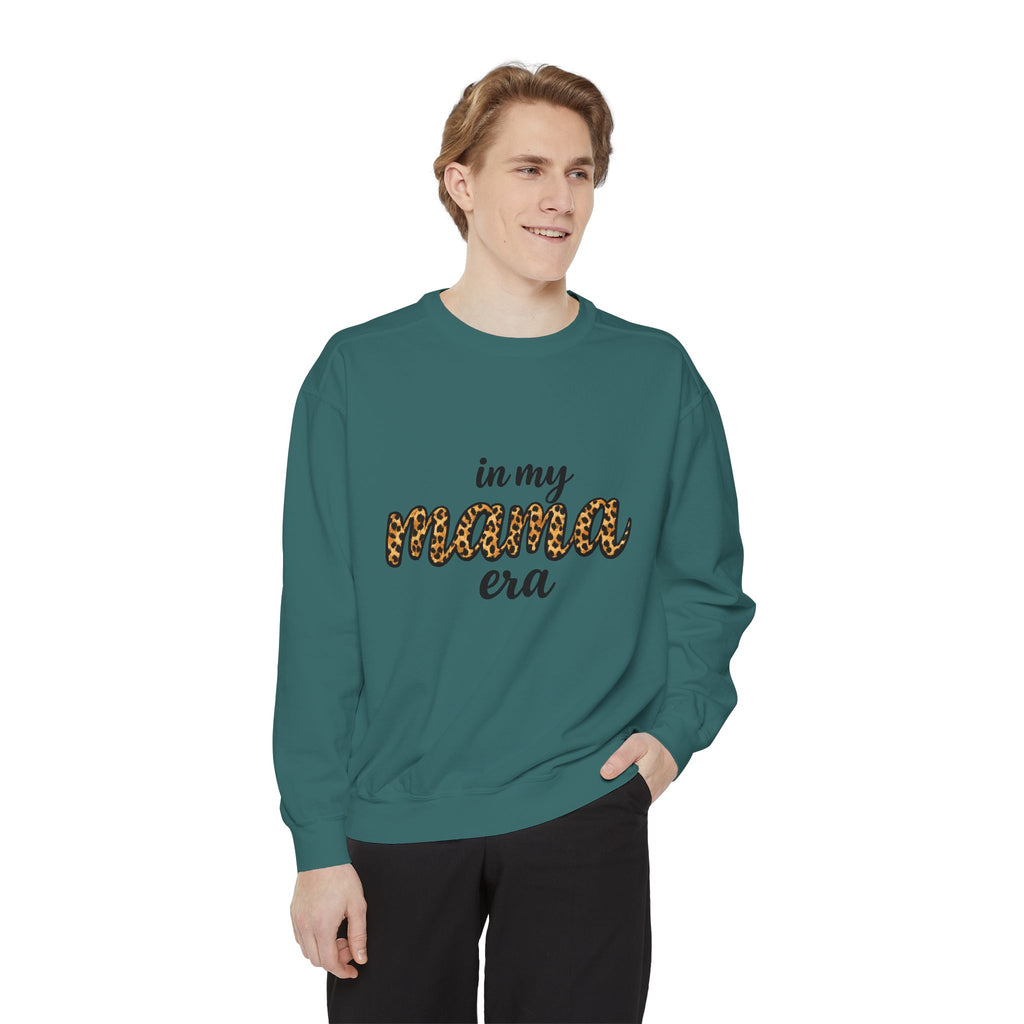 Mama Era Leopard Sweatshirt — "in my mama era" Cozy Mom Pullover