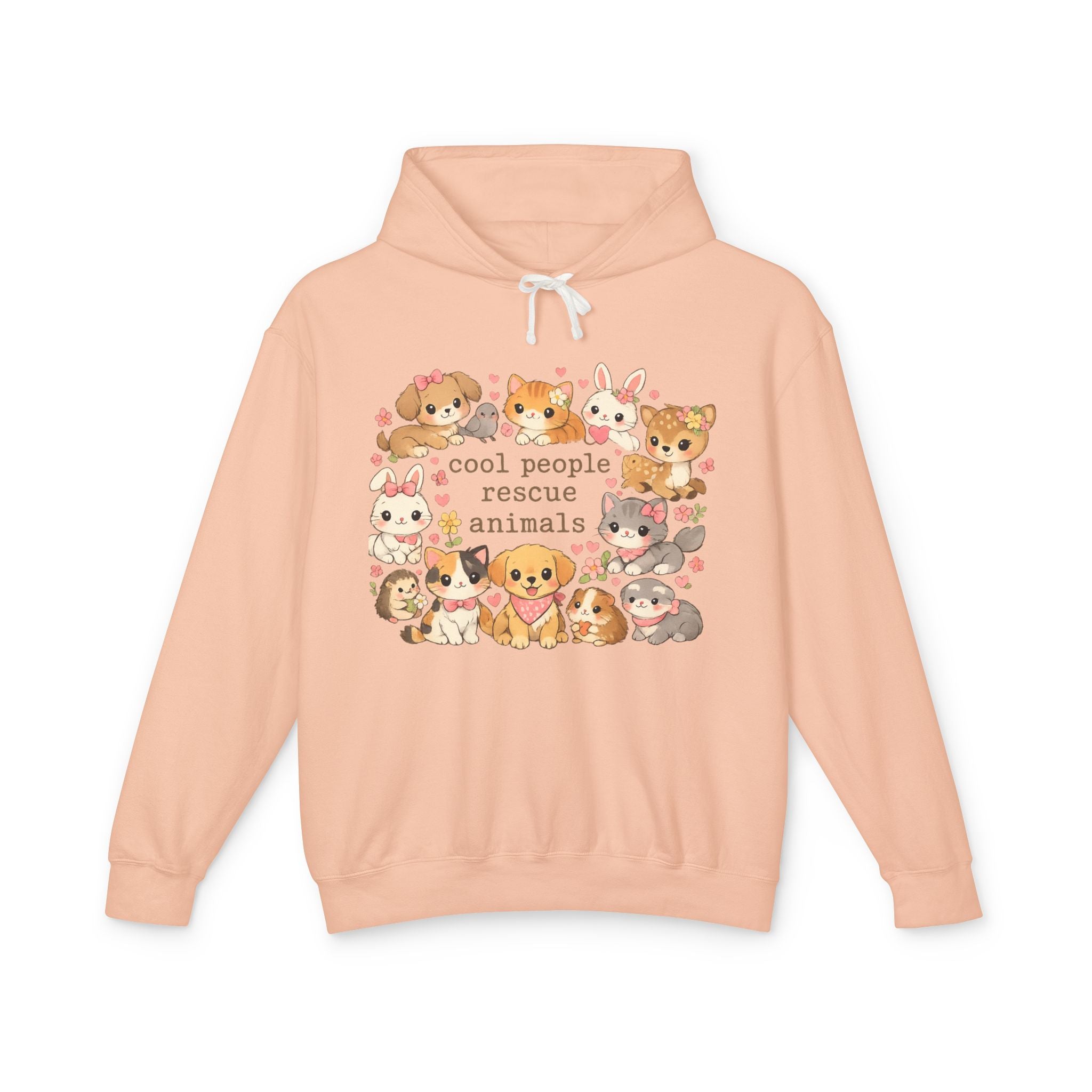 Rescue Animals Hoodie — "Cool People Rescue Animals" Cute Pet Rescue Pullover