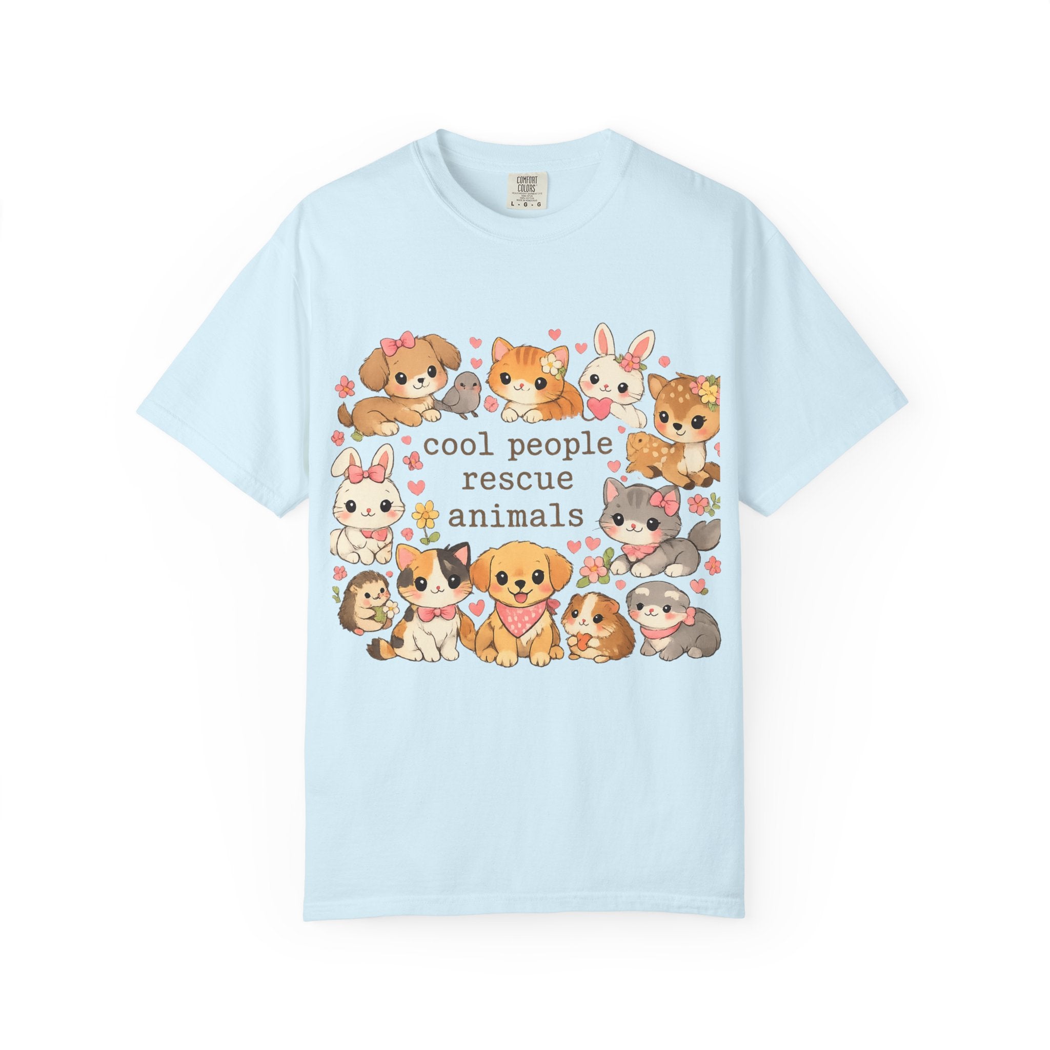 Rescue Animals T-Shirt — "Cool People Rescue Animals" Cute Pet Rescue Tee