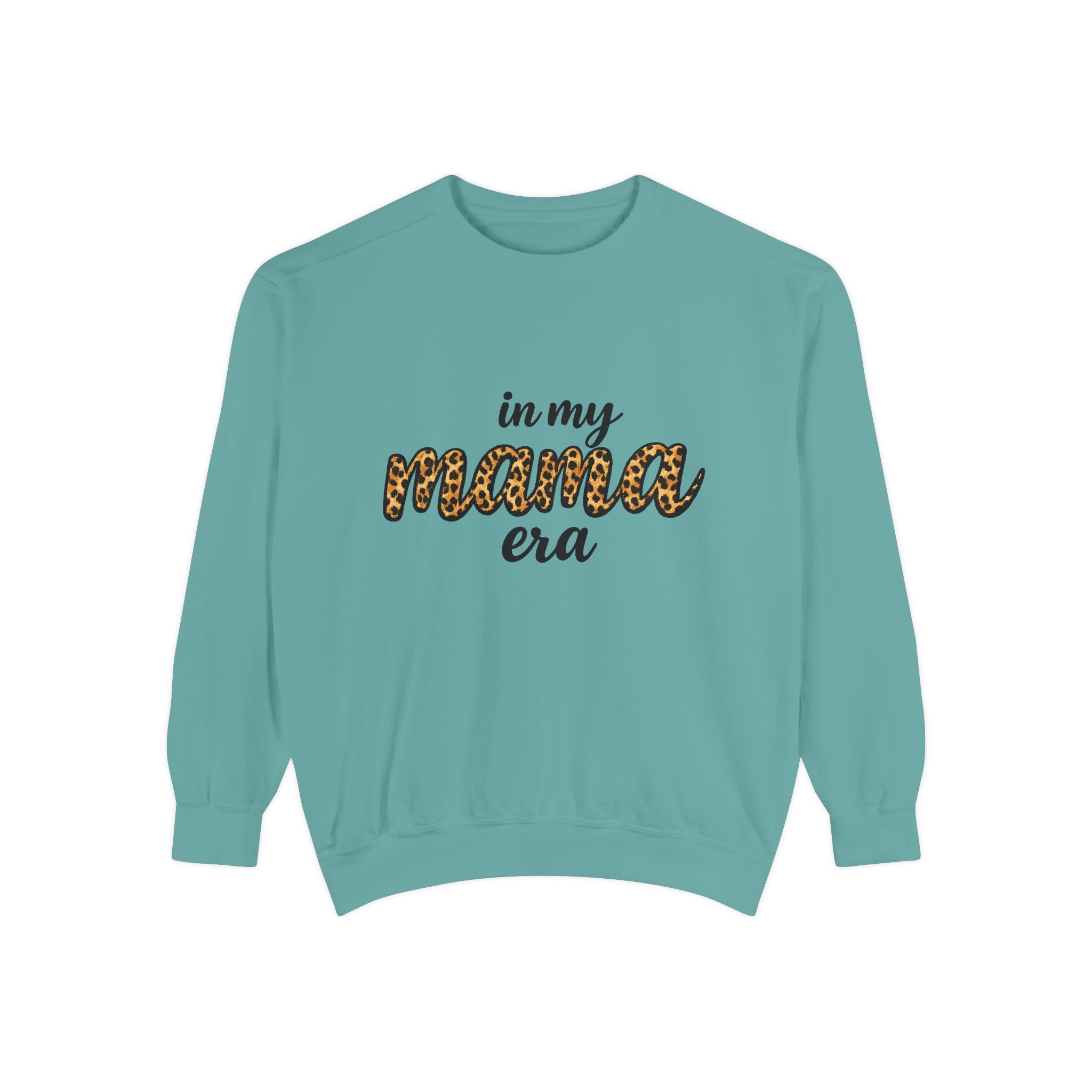 Mama Era Leopard Sweatshirt — "in my mama era" Cozy Mom Pullover