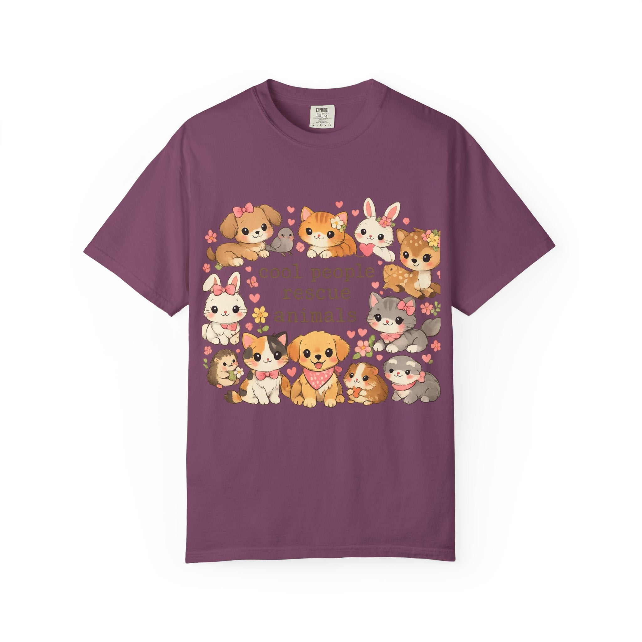 Rescue Animals T-Shirt — "Cool People Rescue Animals" Cute Pet Rescue Tee