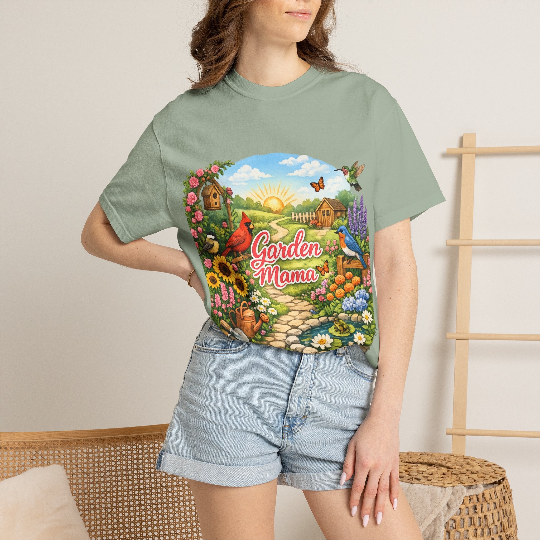 Garden Mama T-Shirt — Floral Cottage Garden Tee for Moms & Gardeners