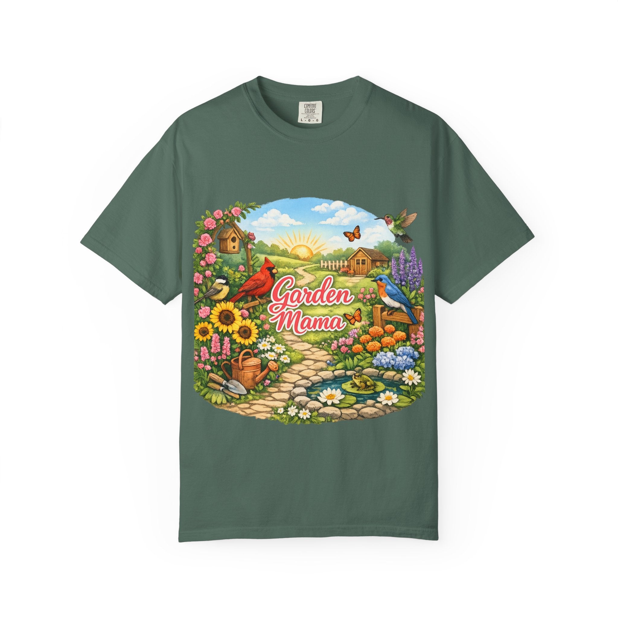 Garden Mama T-Shirt — Floral Cottage Garden Tee for Moms & Gardeners