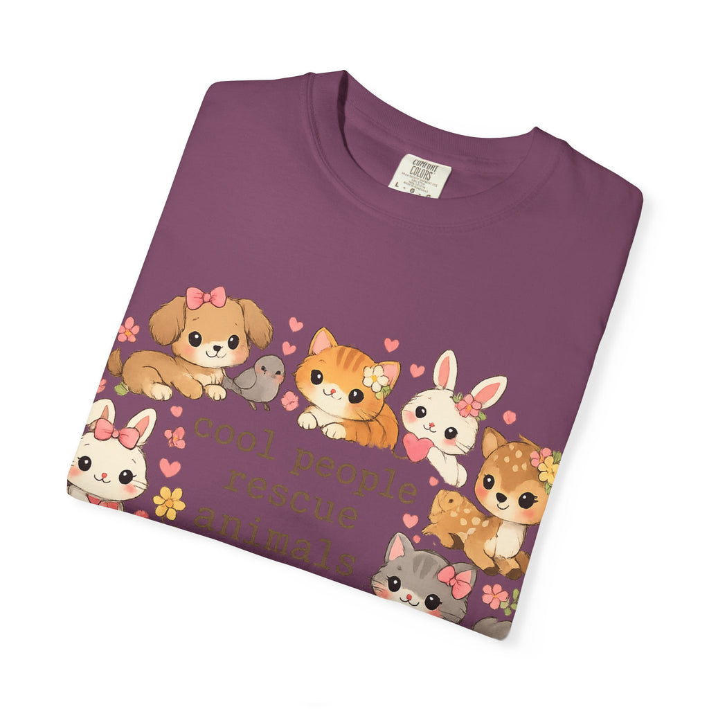 Rescue Animals T-Shirt — "Cool People Rescue Animals" Cute Pet Rescue Tee