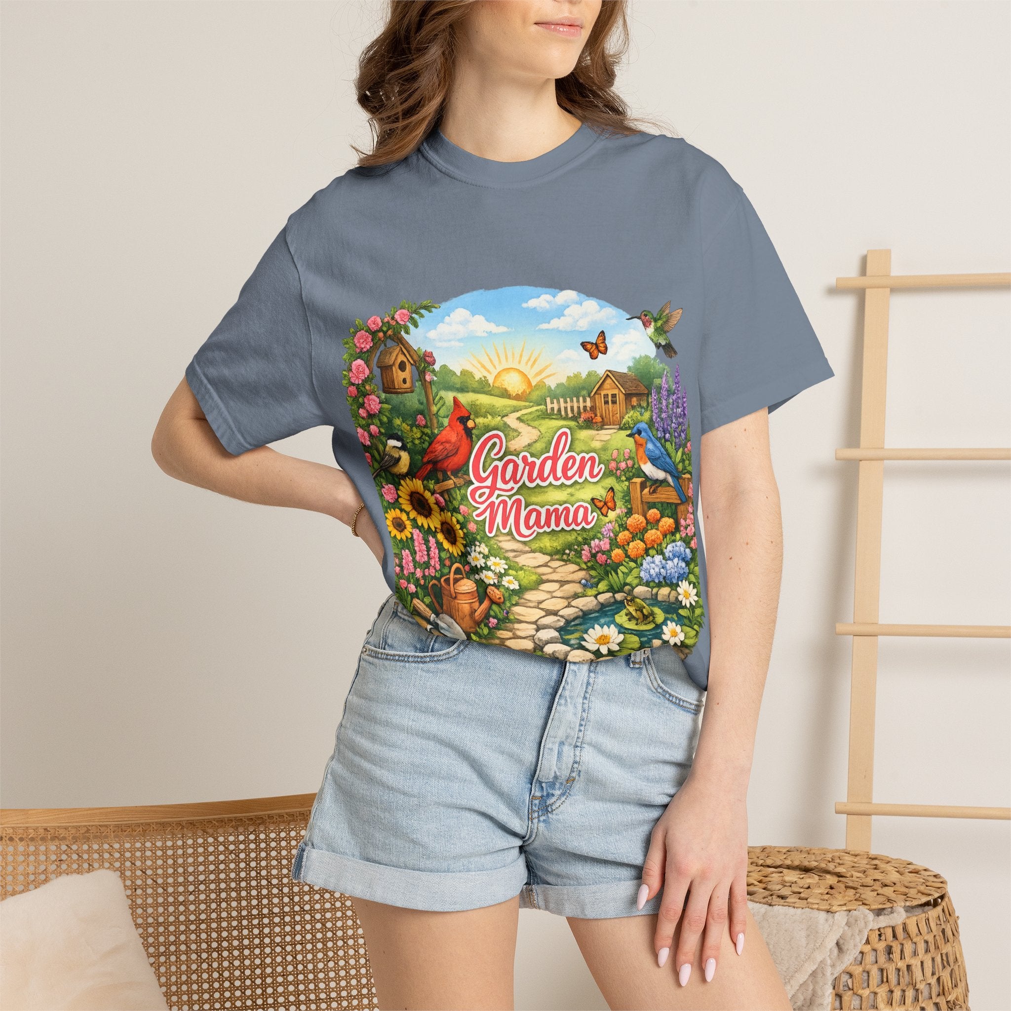 Garden Mama T-Shirt — Floral Cottage Garden Tee for Moms & Gardeners
