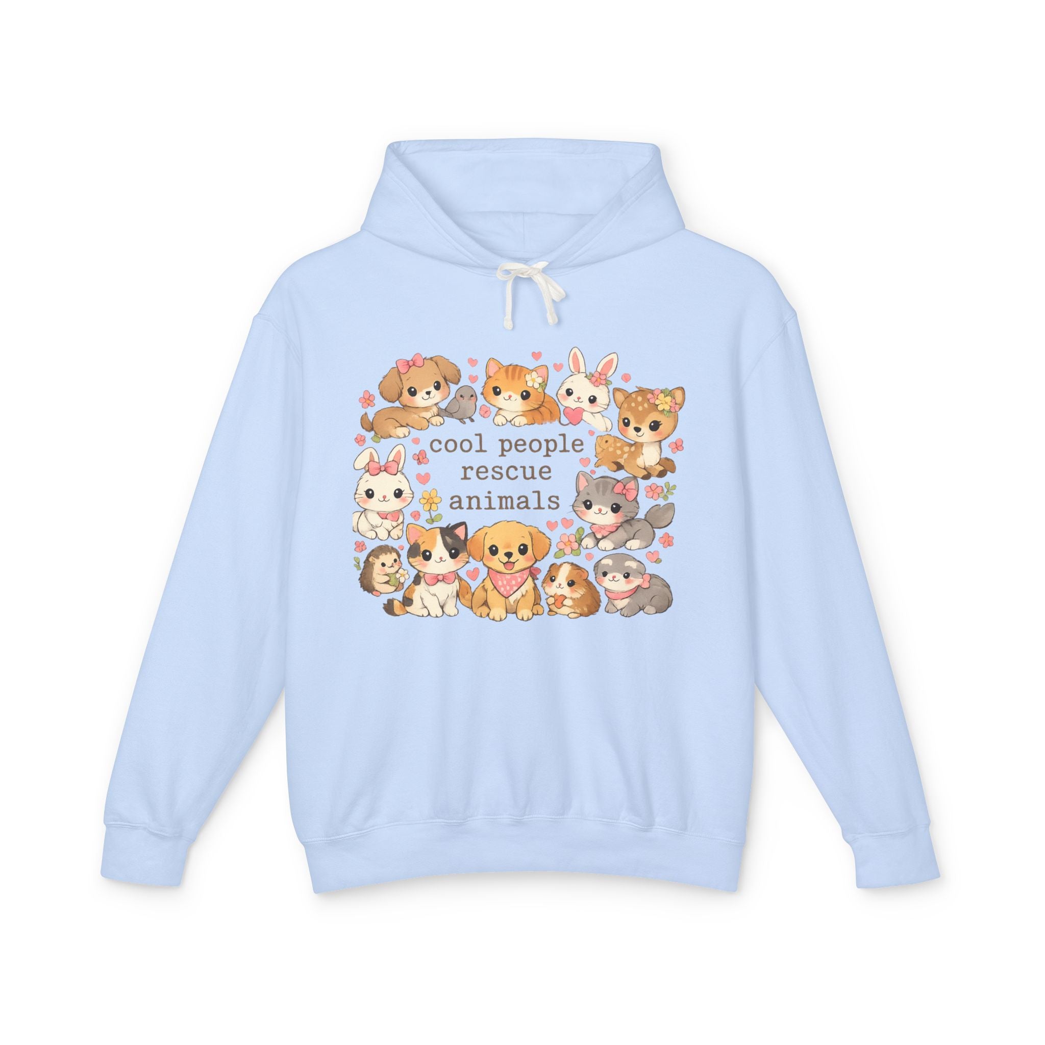 Rescue Animals Hoodie — "Cool People Rescue Animals" Cute Pet Rescue Pullover