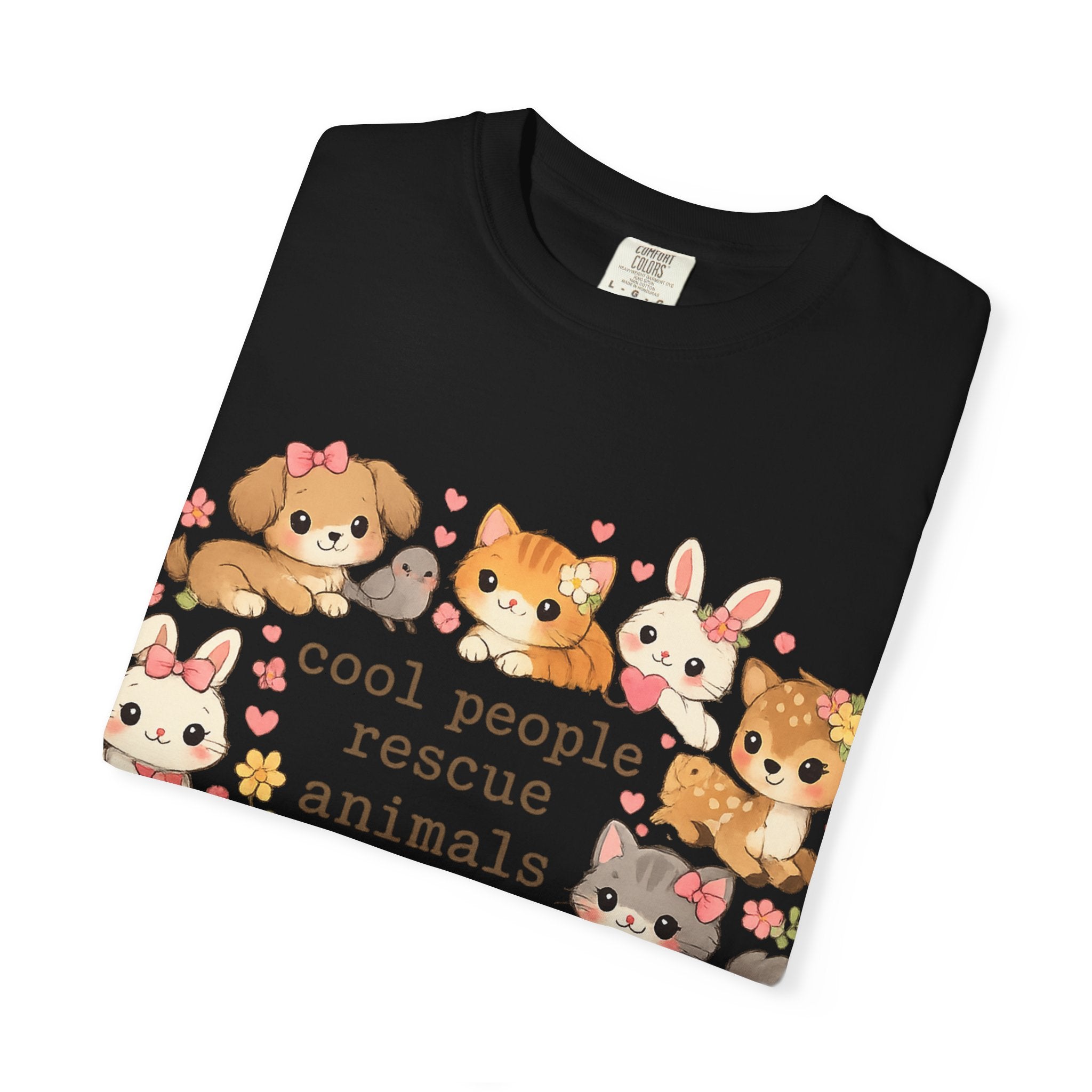 Rescue Animals T-Shirt — "Cool People Rescue Animals" Cute Pet Rescue Tee