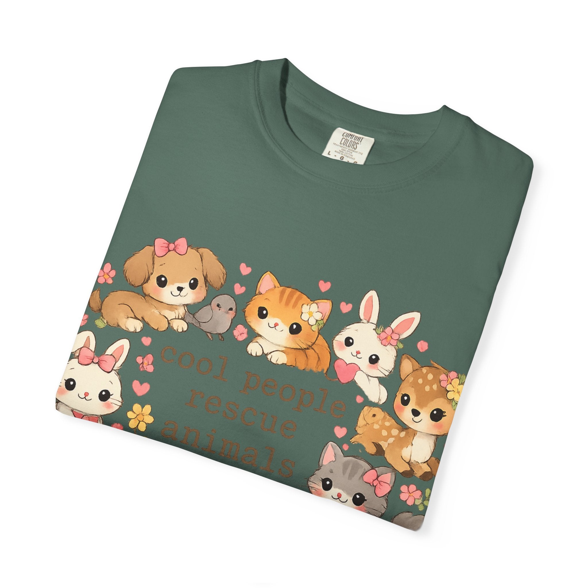 Rescue Animals T-Shirt — "Cool People Rescue Animals" Cute Pet Rescue Tee