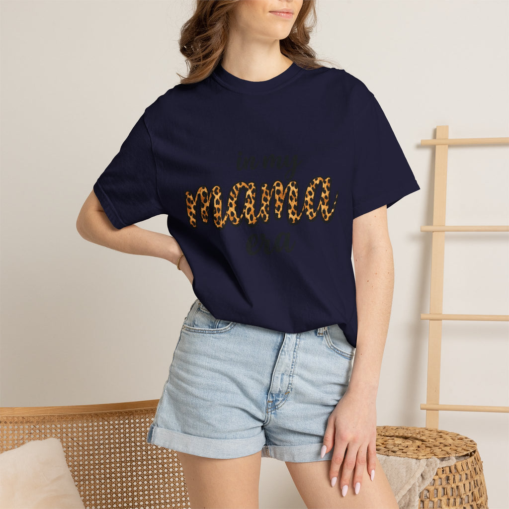 Mama Era Leopard Print T‑Shirt — "in my mama era" Casual Mom Tee