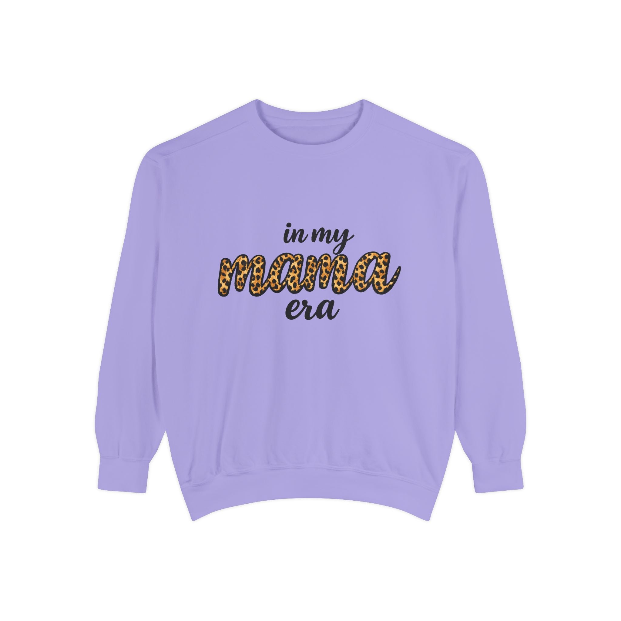 Mama Era Leopard Sweatshirt — "in my mama era" Cozy Mom Pullover