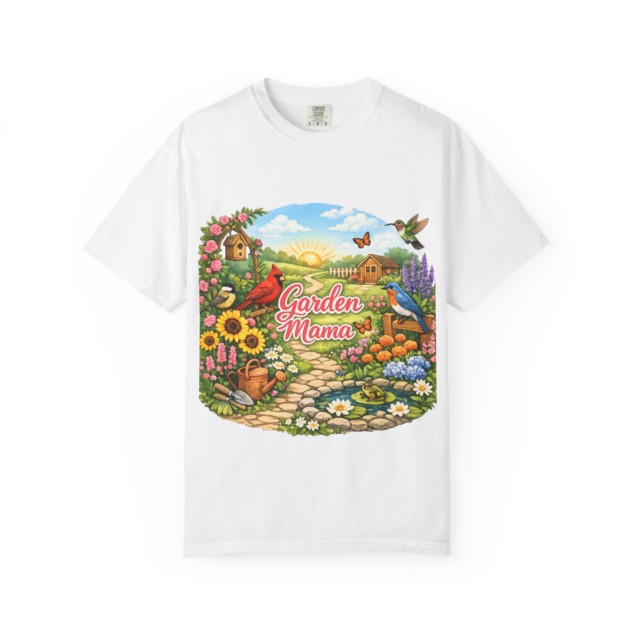 Garden Mama T-Shirt — Floral Cottage Garden Tee for Moms & Gardeners