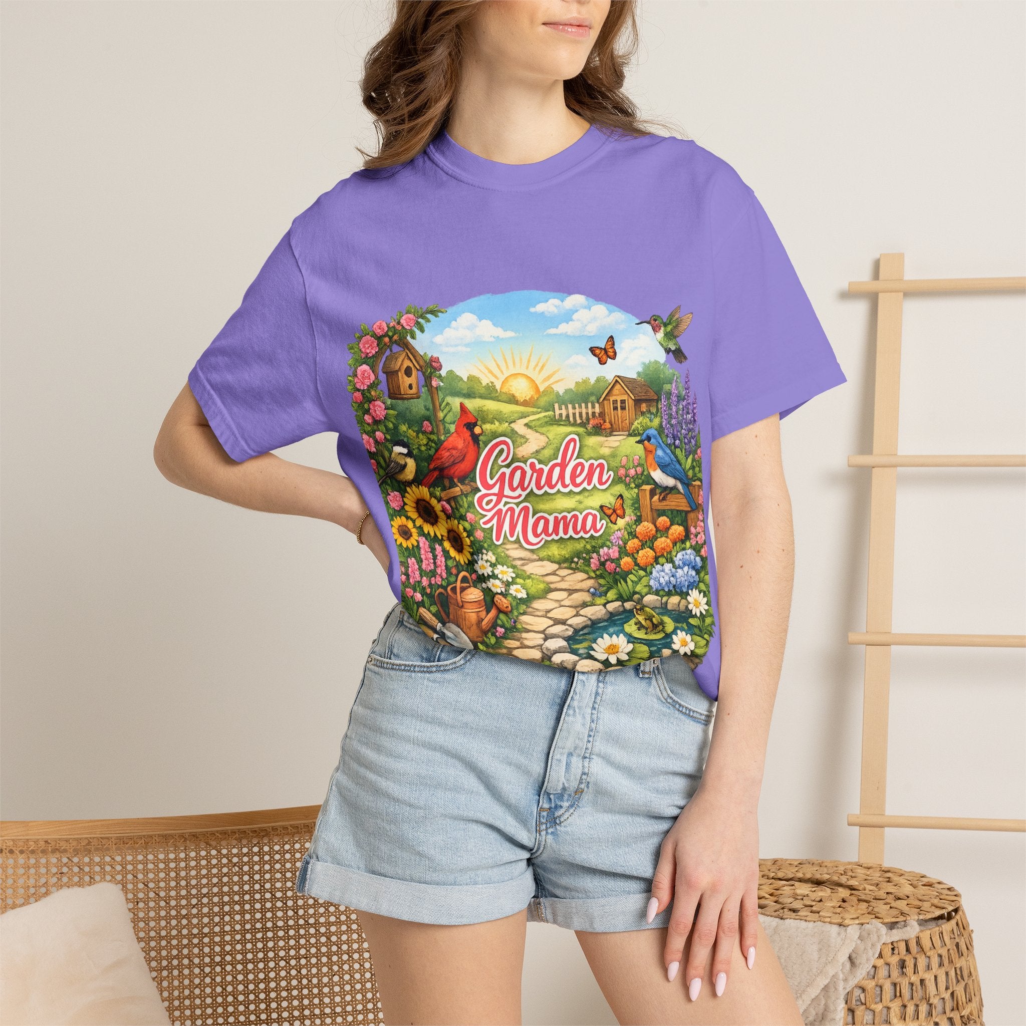 Garden Mama T-Shirt — Floral Cottage Garden Tee for Moms & Gardeners