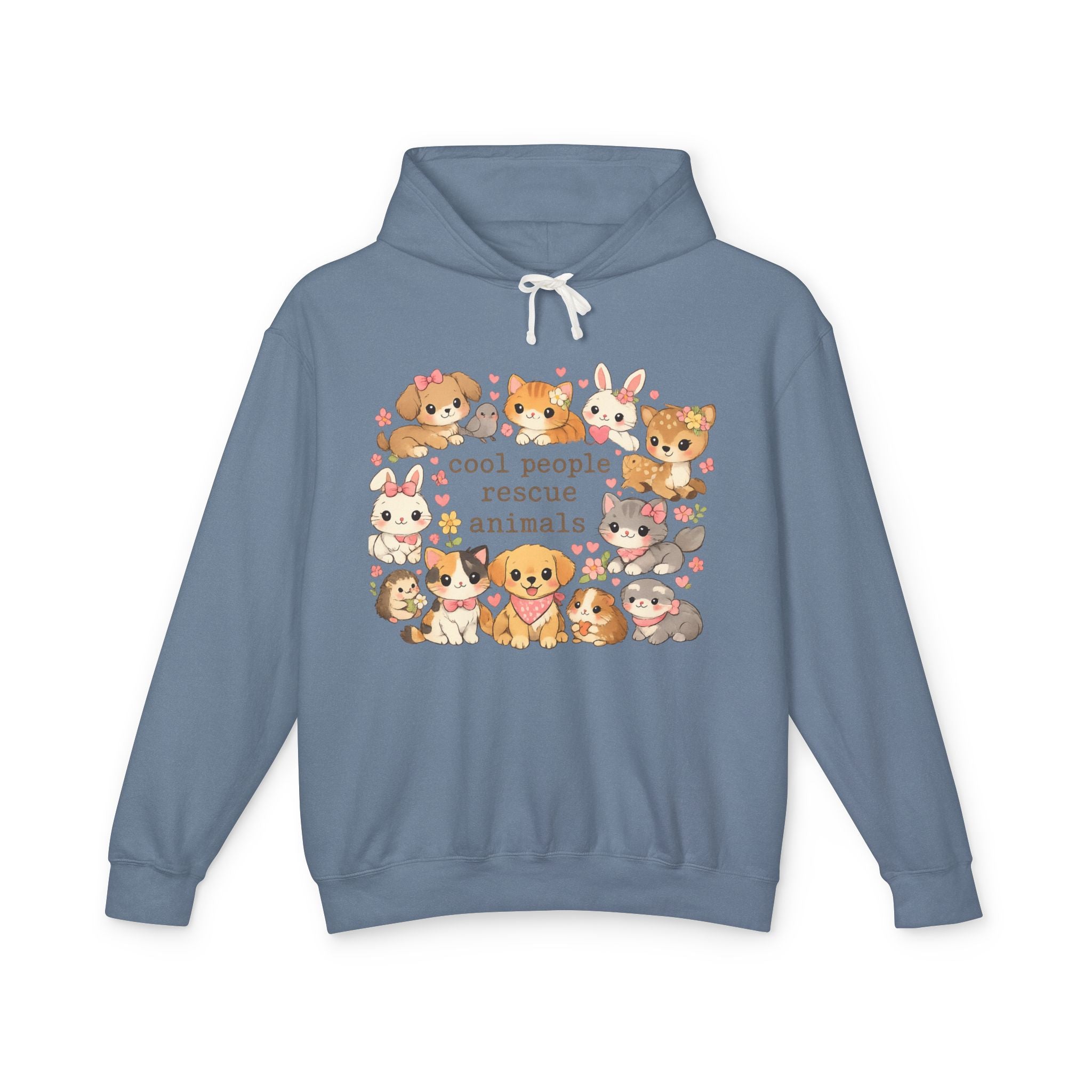 Rescue Animals Hoodie — "Cool People Rescue Animals" Cute Pet Rescue Pullover