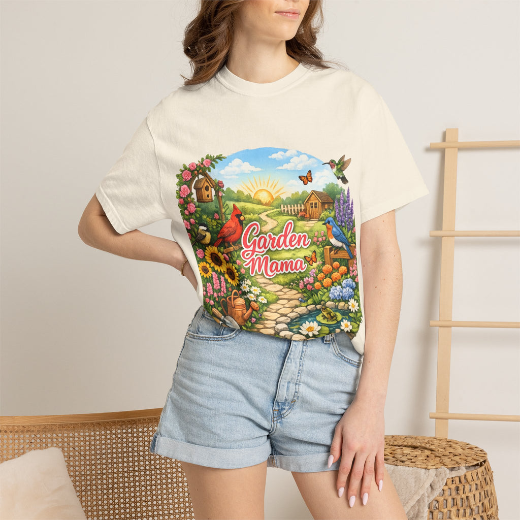 Garden Mama T-Shirt — Floral Cottage Garden Tee for Moms & Gardeners