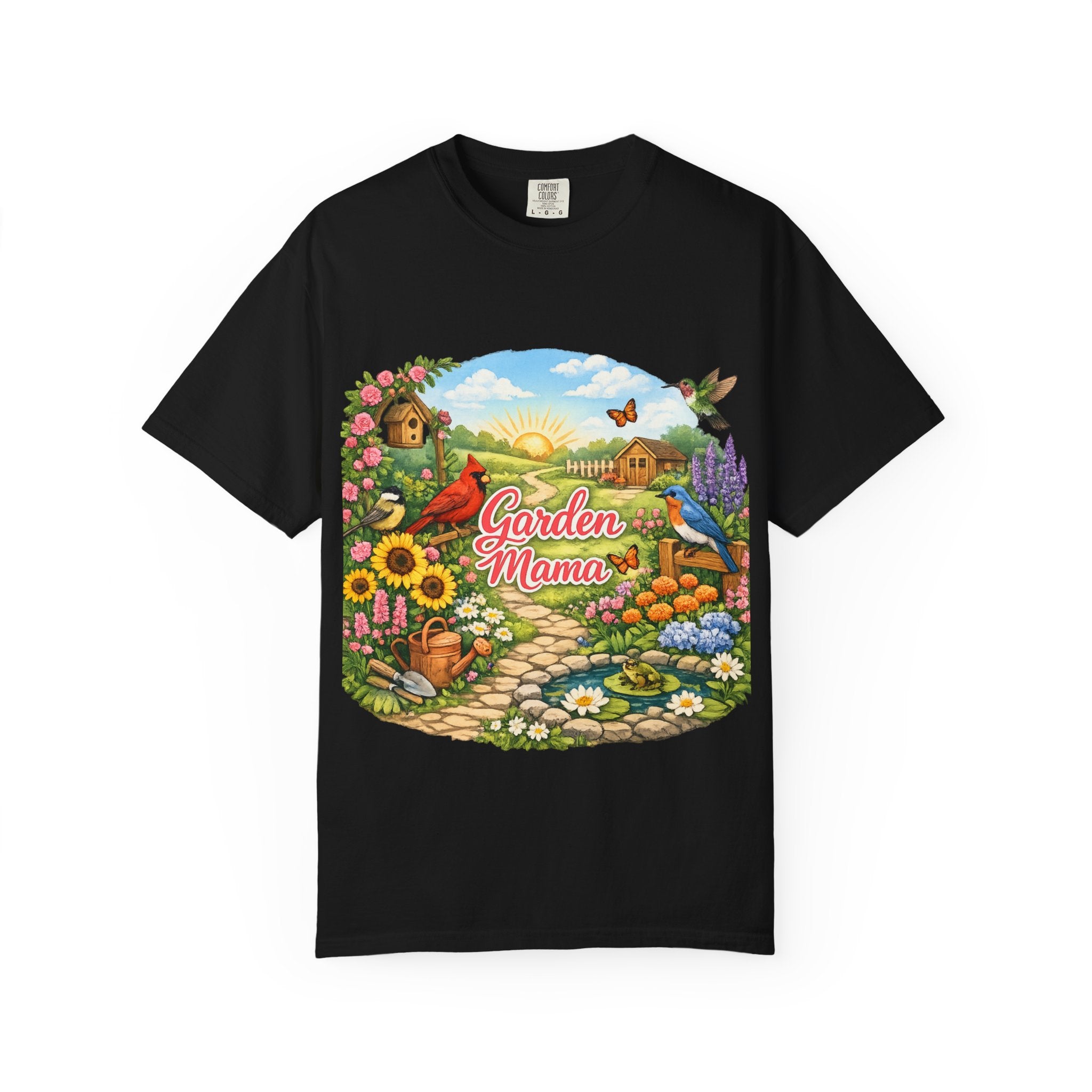 Garden Mama T-Shirt — Floral Cottage Garden Tee for Moms & Gardeners