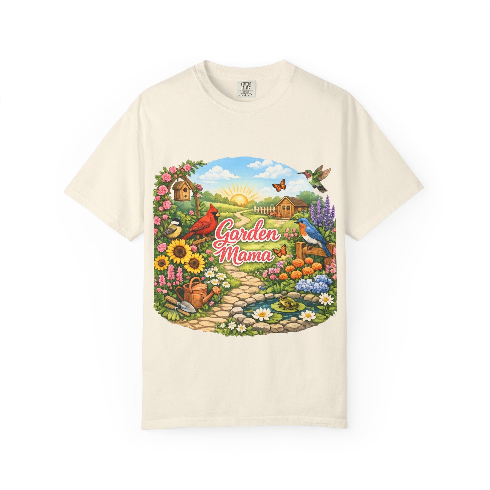 Garden Mama T-Shirt — Floral Cottage Garden Tee for Moms & Gardeners