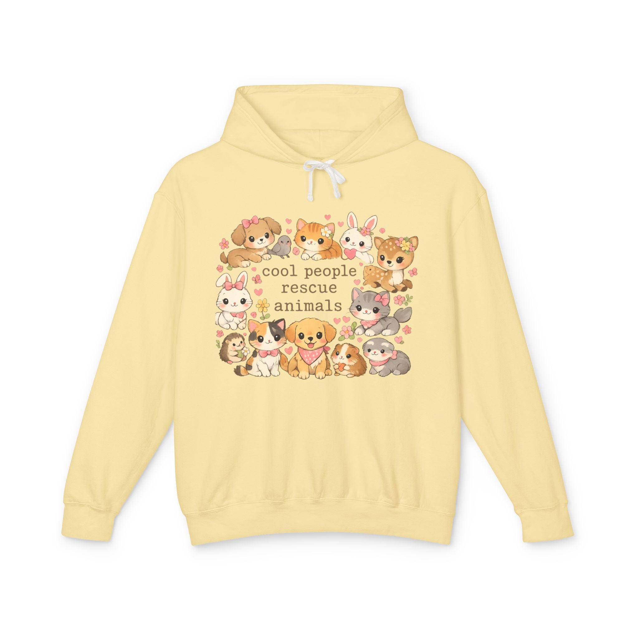 Rescue Animals Hoodie — "Cool People Rescue Animals" Cute Pet Rescue Pullover