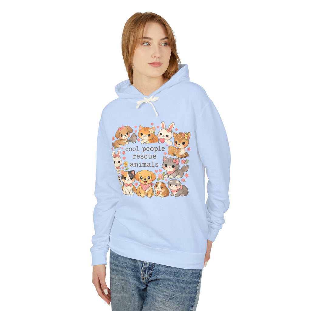 Rescue Animals Hoodie — "Cool People Rescue Animals" Cute Pet Rescue Pullover