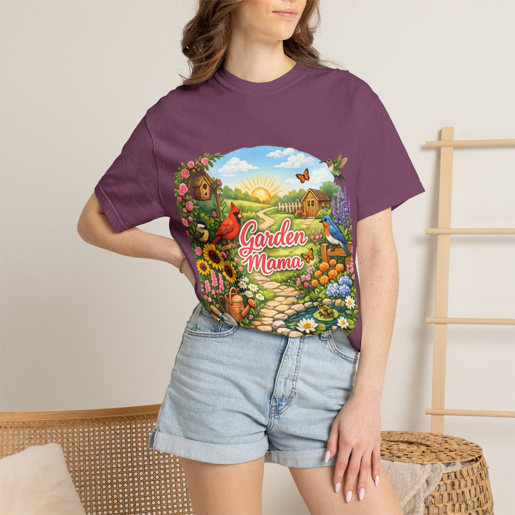 Garden Mama T-Shirt — Floral Cottage Garden Tee for Moms & Gardeners