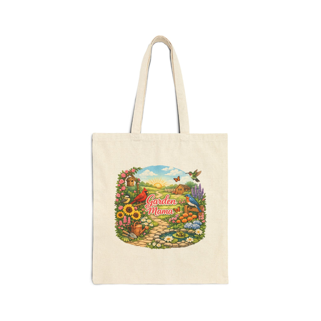 Garden Mama Cotton Tote Bag — Floral Gardening Market Bag