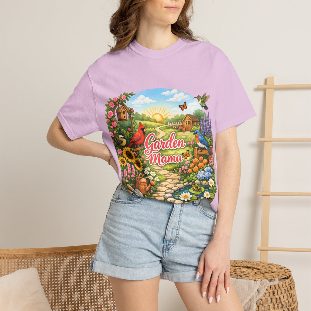 Garden Mama T-Shirt — Floral Cottage Garden Tee for Moms & Gardeners