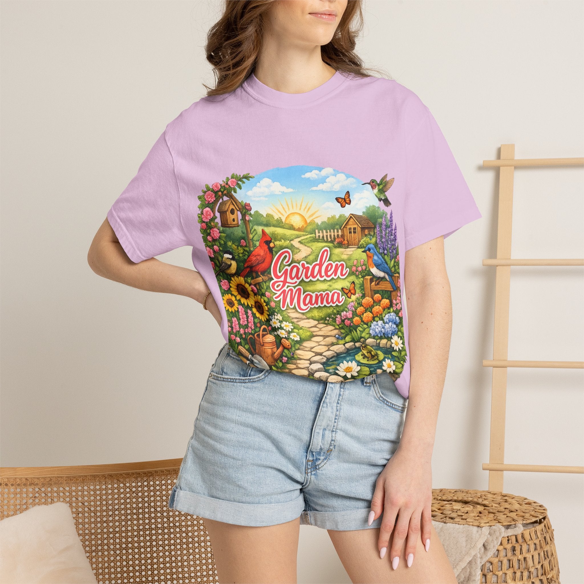 Garden Mama T-Shirt — Floral Cottage Garden Tee for Moms & Gardeners