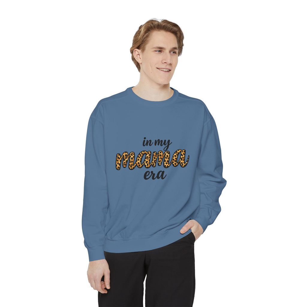 Mama Era Leopard Sweatshirt — "in my mama era" Cozy Mom Pullover
