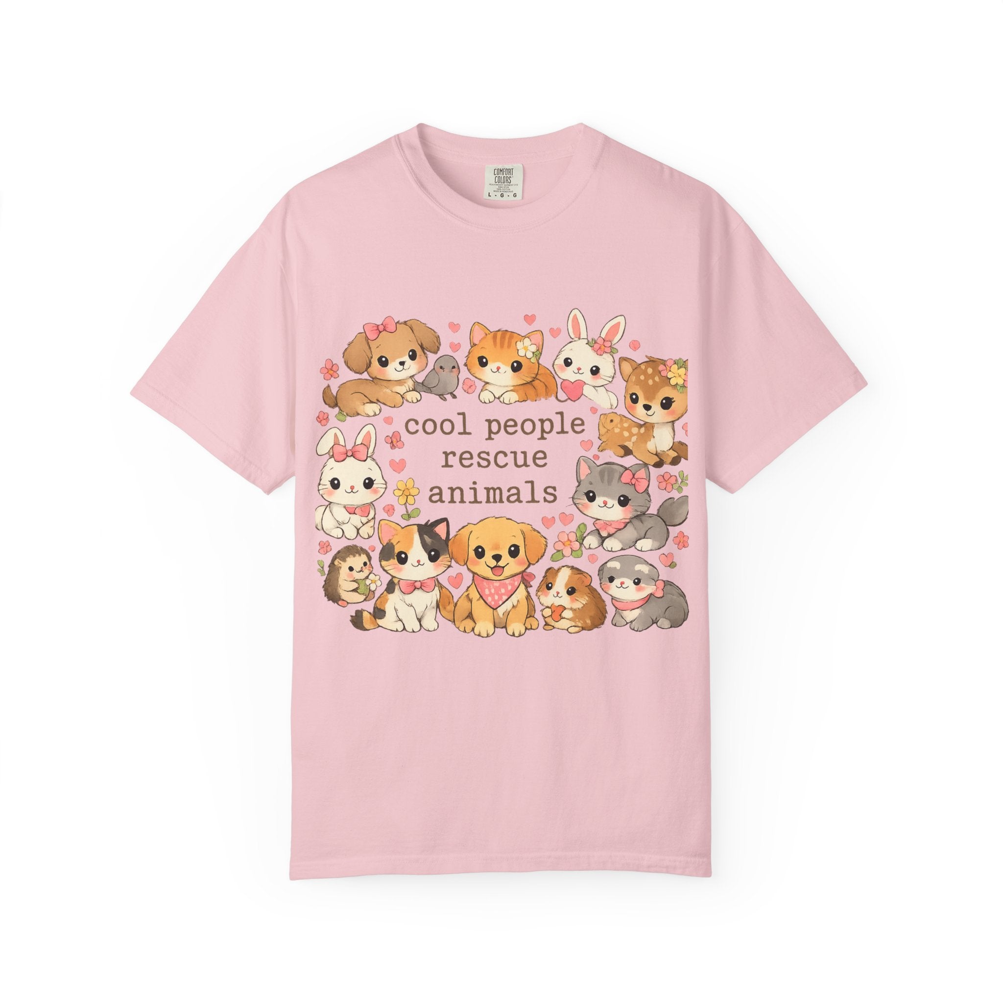 Rescue Animals T-Shirt — "Cool People Rescue Animals" Cute Pet Rescue Tee