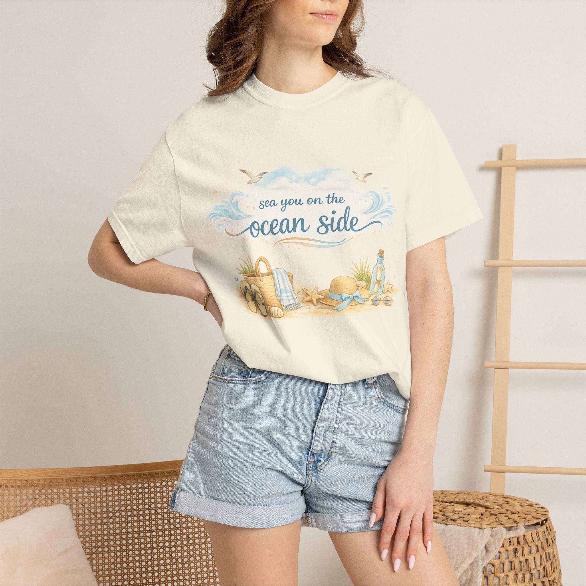 Ocean Side Beach T-Shirt — "See You on the Ocean Side" Summer Tee