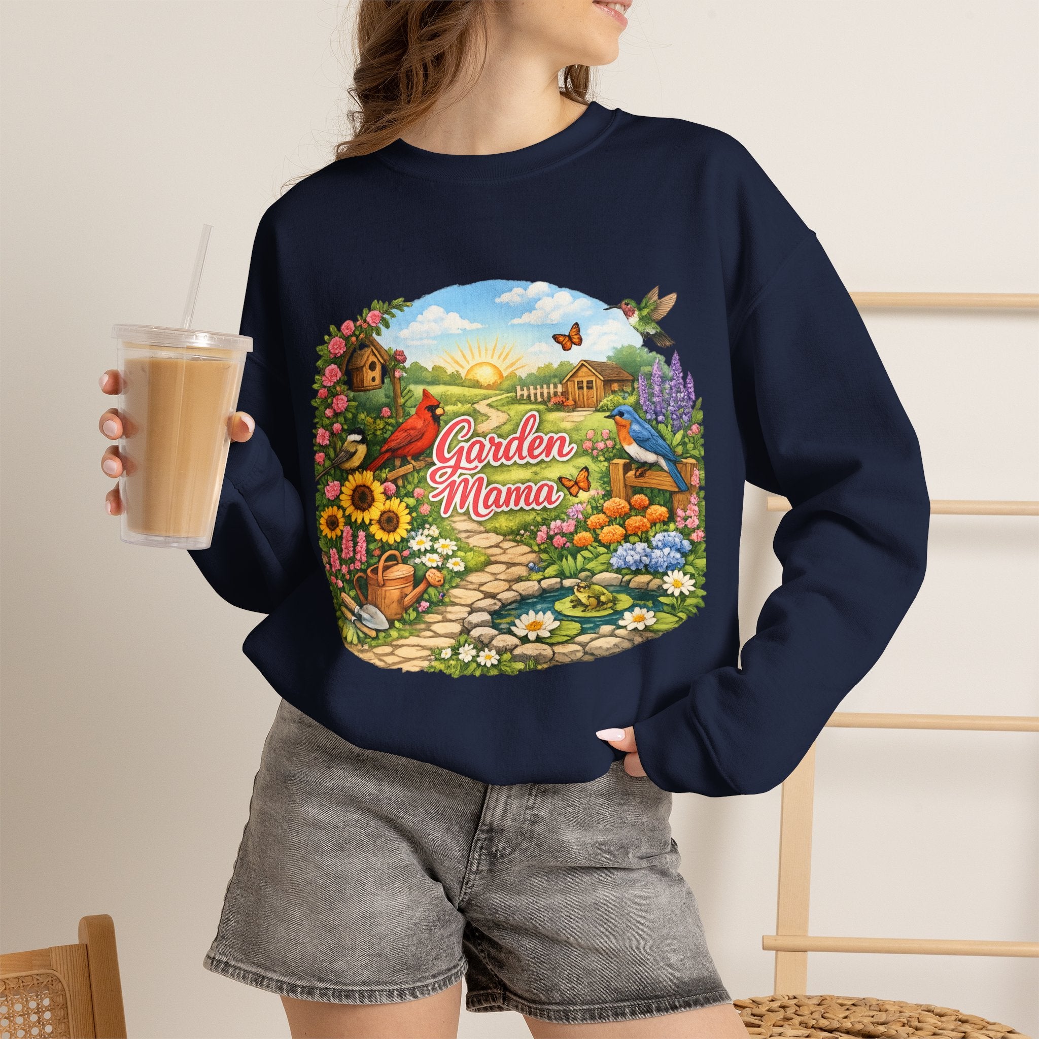 Garden Mama Crewneck Sweatshirt — Floral Cottagecore Gardening Gift