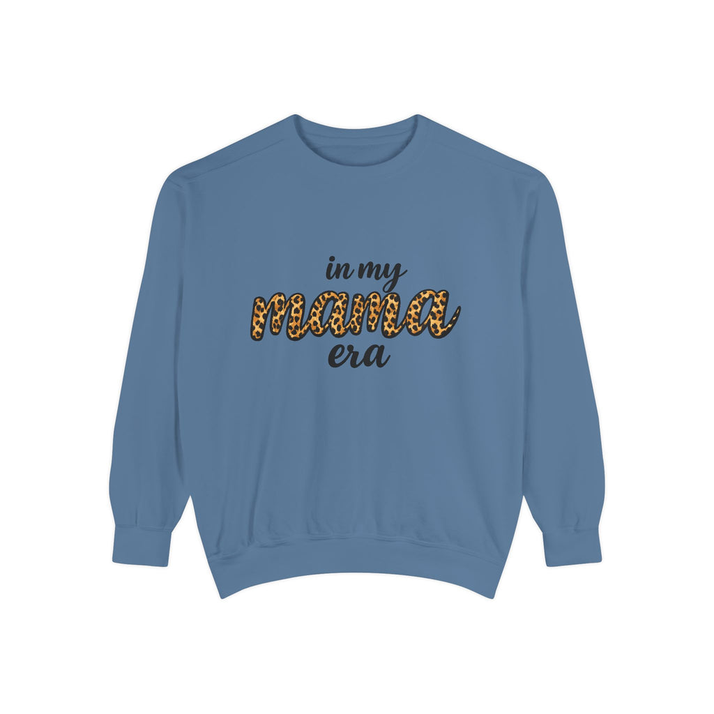 Mama Era Leopard Sweatshirt — "in my mama era" Cozy Mom Pullover