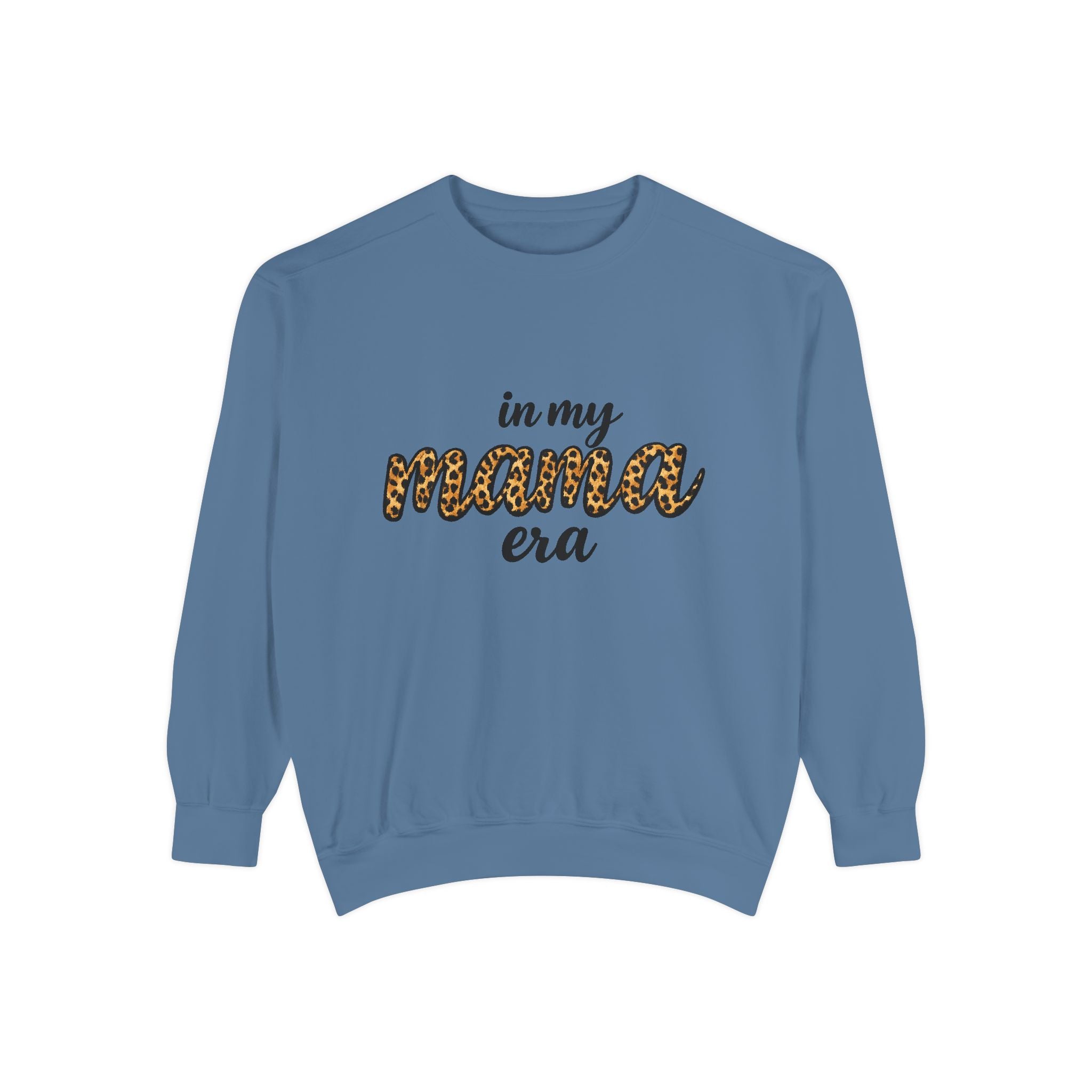 Mama Era Leopard Sweatshirt — "in my mama era" Cozy Mom Pullover