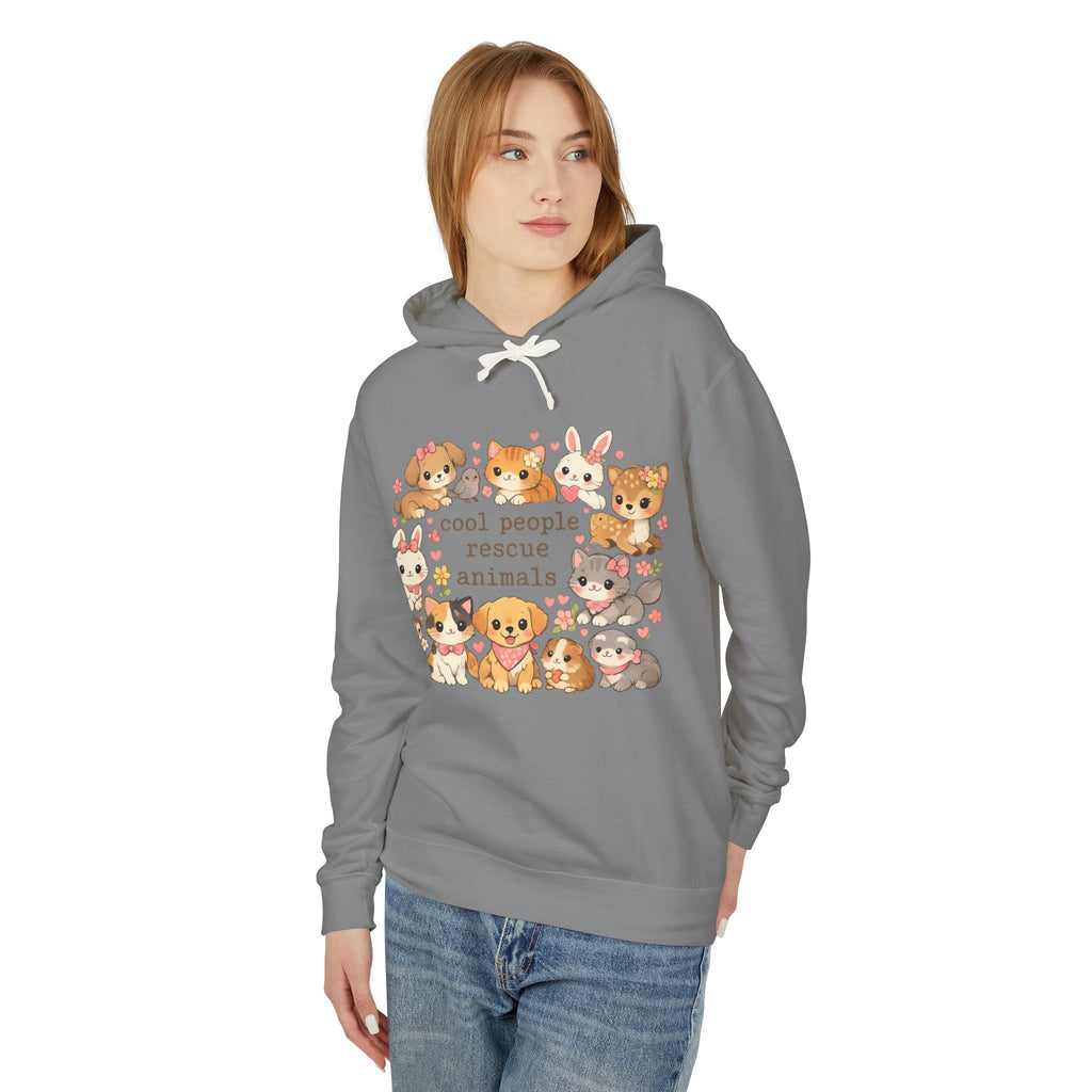 Rescue Animals Hoodie — "Cool People Rescue Animals" Cute Pet Rescue Pullover