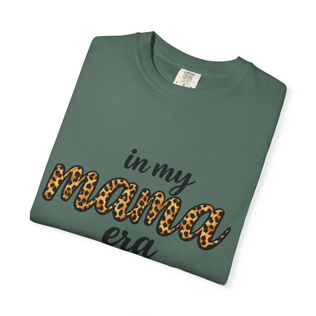 Mama Era Leopard Print T‑Shirt — "in my mama era" Casual Mom Tee