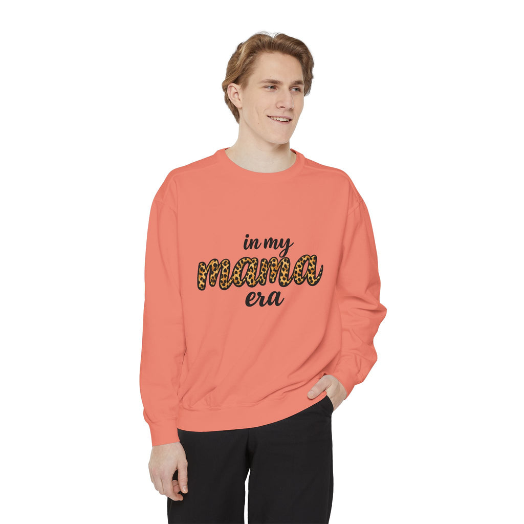 Mama Era Leopard Sweatshirt — "in my mama era" Cozy Mom Pullover