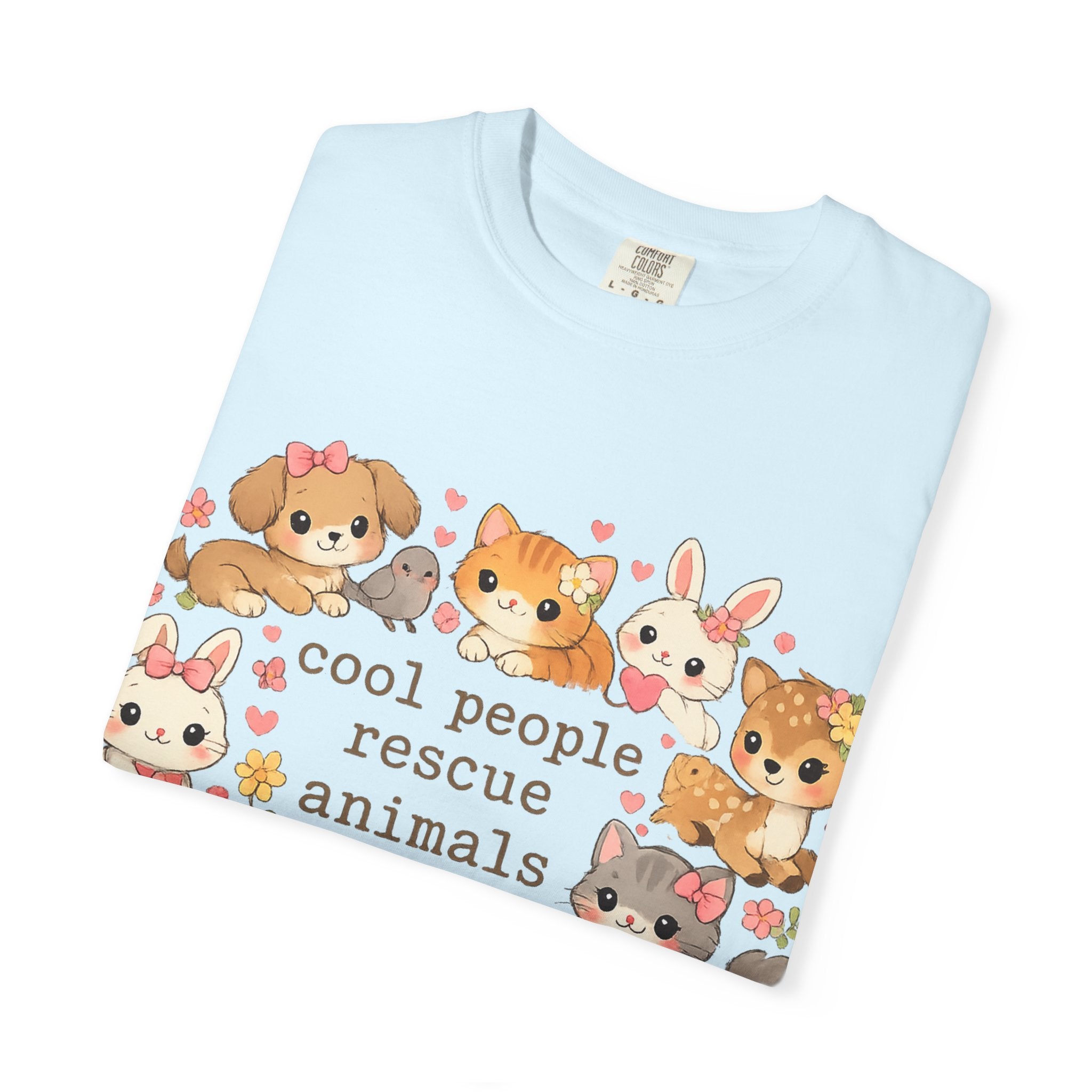 Rescue Animals T-Shirt — "Cool People Rescue Animals" Cute Pet Rescue Tee