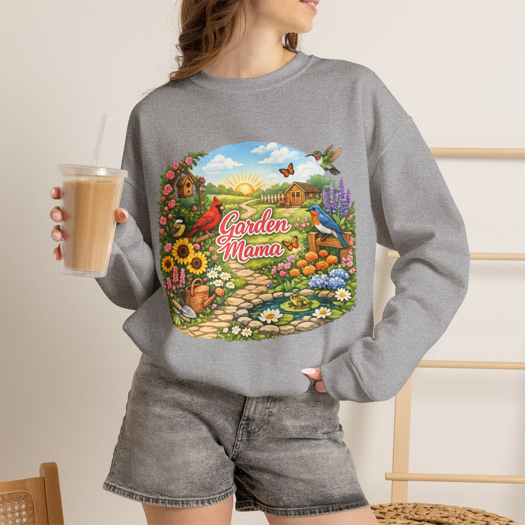 Garden Mama Crewneck Sweatshirt — Floral Cottagecore Gardening Gift