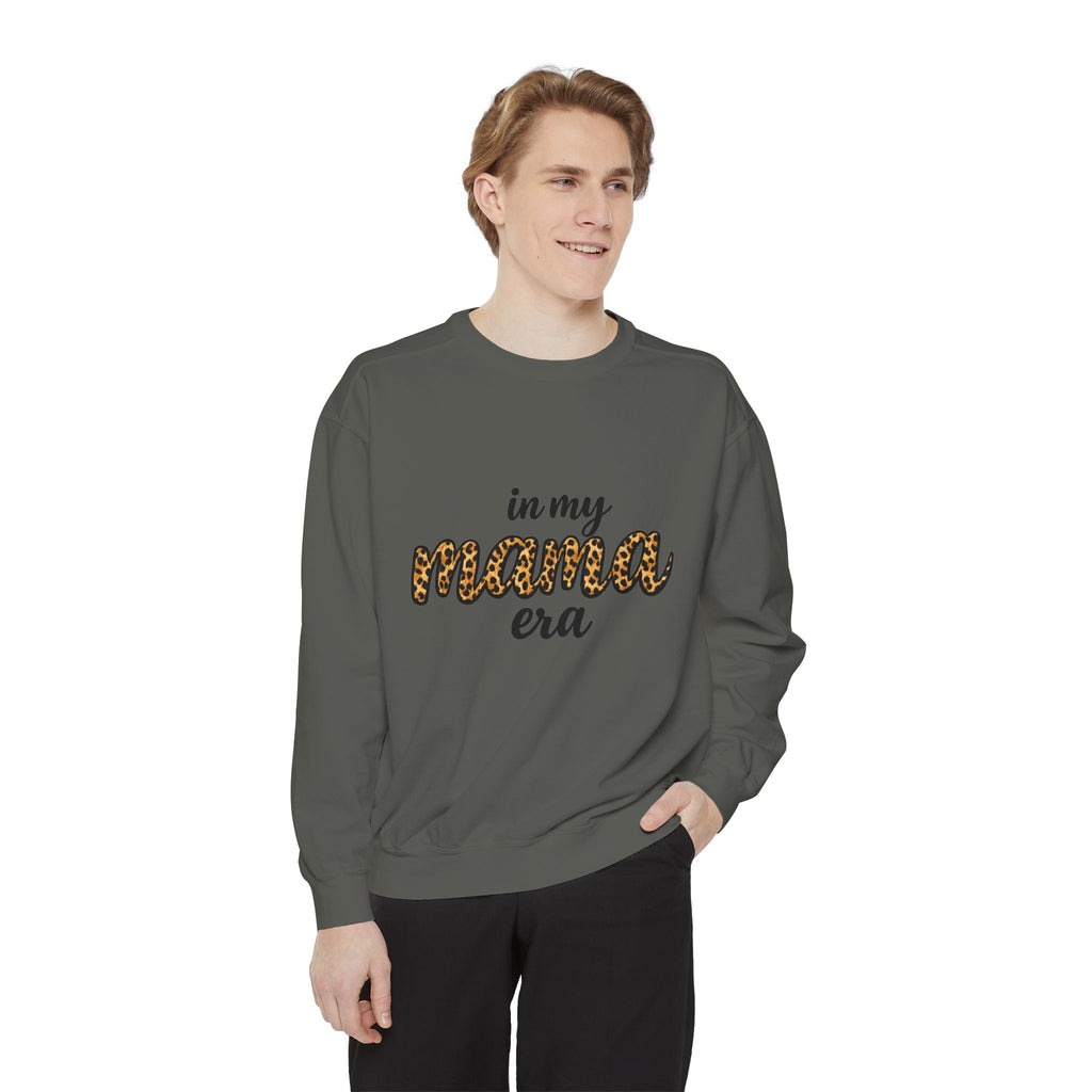 Mama Era Leopard Sweatshirt — "in my mama era" Cozy Mom Pullover