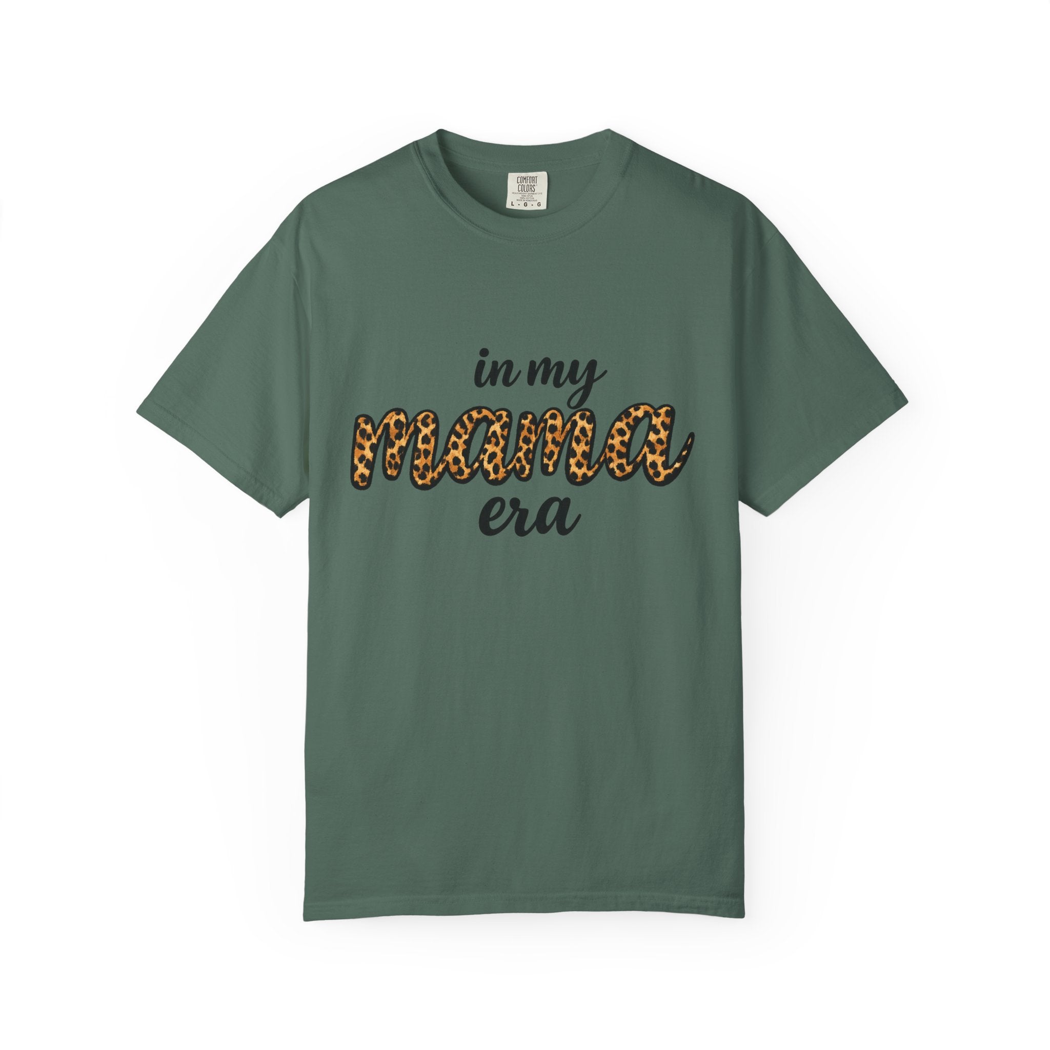 Mama Era Leopard Print T‑Shirt — "in my mama era" Casual Mom Tee